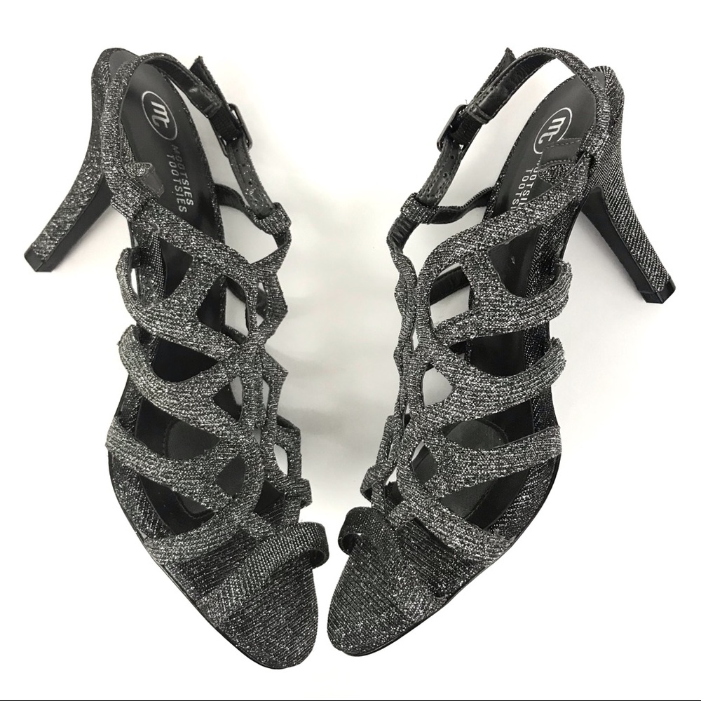 Mootsies Tootsies Sparkle Dark Gray Heels